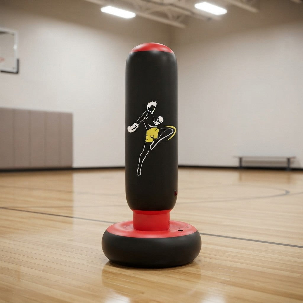 Inflatable Kids Punching Bag with Gloves