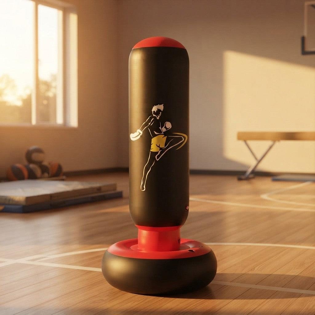 Inflatable Kids Punching Bag with Gloves